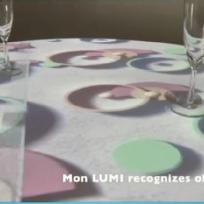 Mon Lumi Videomapping auf Tisch in Gaststätte
