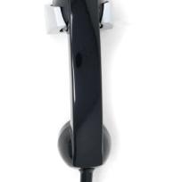 Telefonhörer mit Panzerschlauch, eingehängt